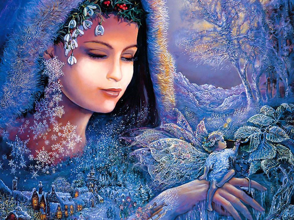 Winter fairy with snowflake crown