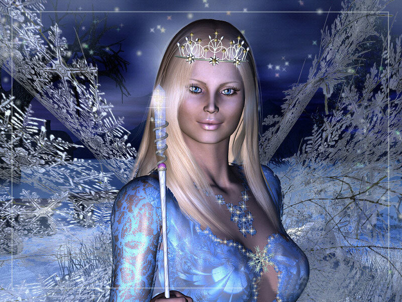 Winter fairy with staff