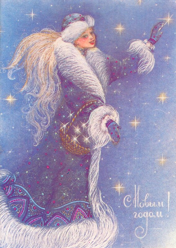 Winter fairy with stars