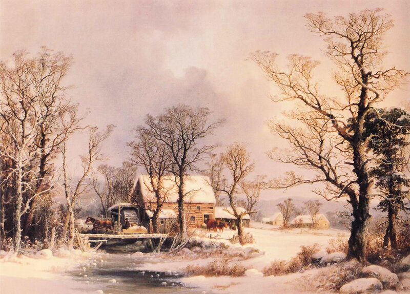 Winter Farm Scene