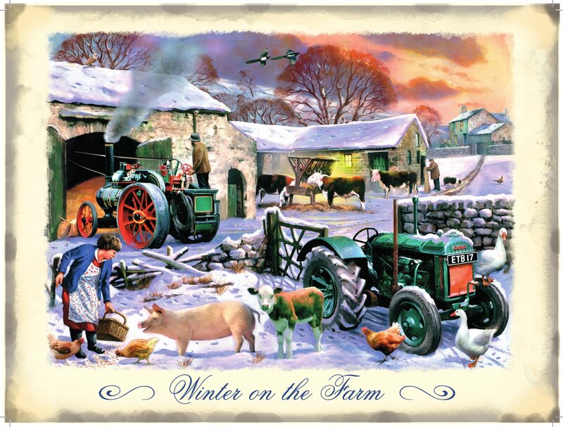 Winter Farm Scene — Green