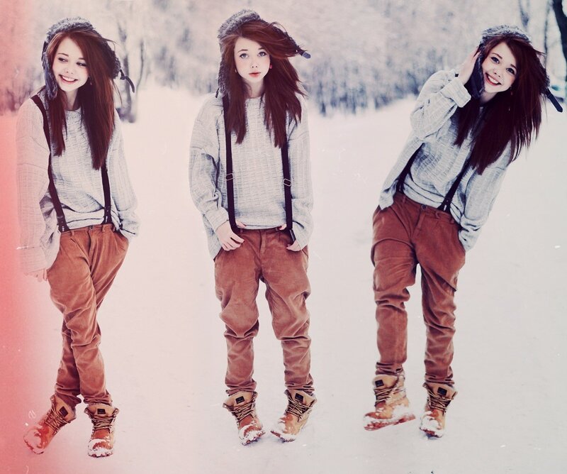 Winter fashion collage