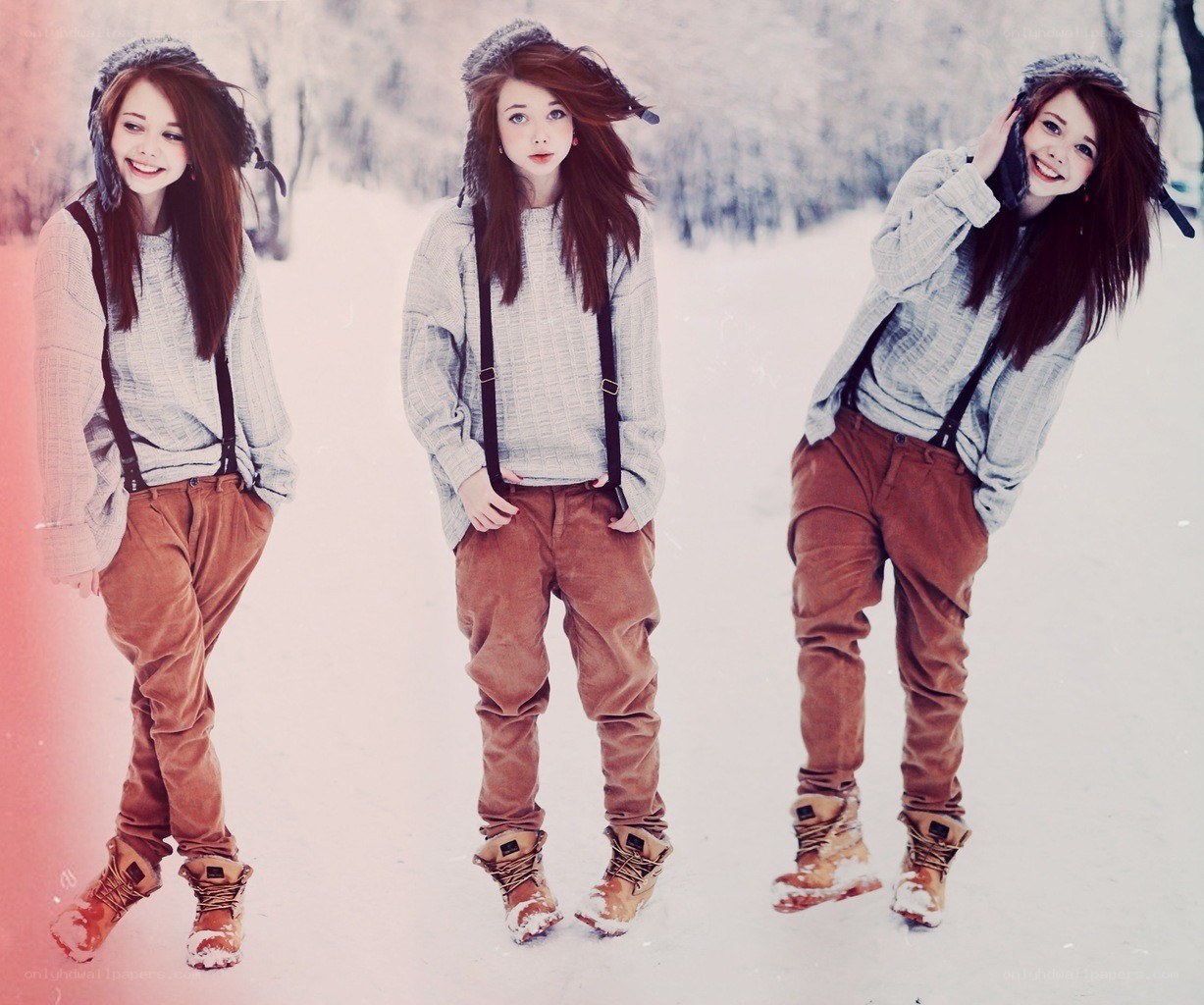 Winter fashion collage