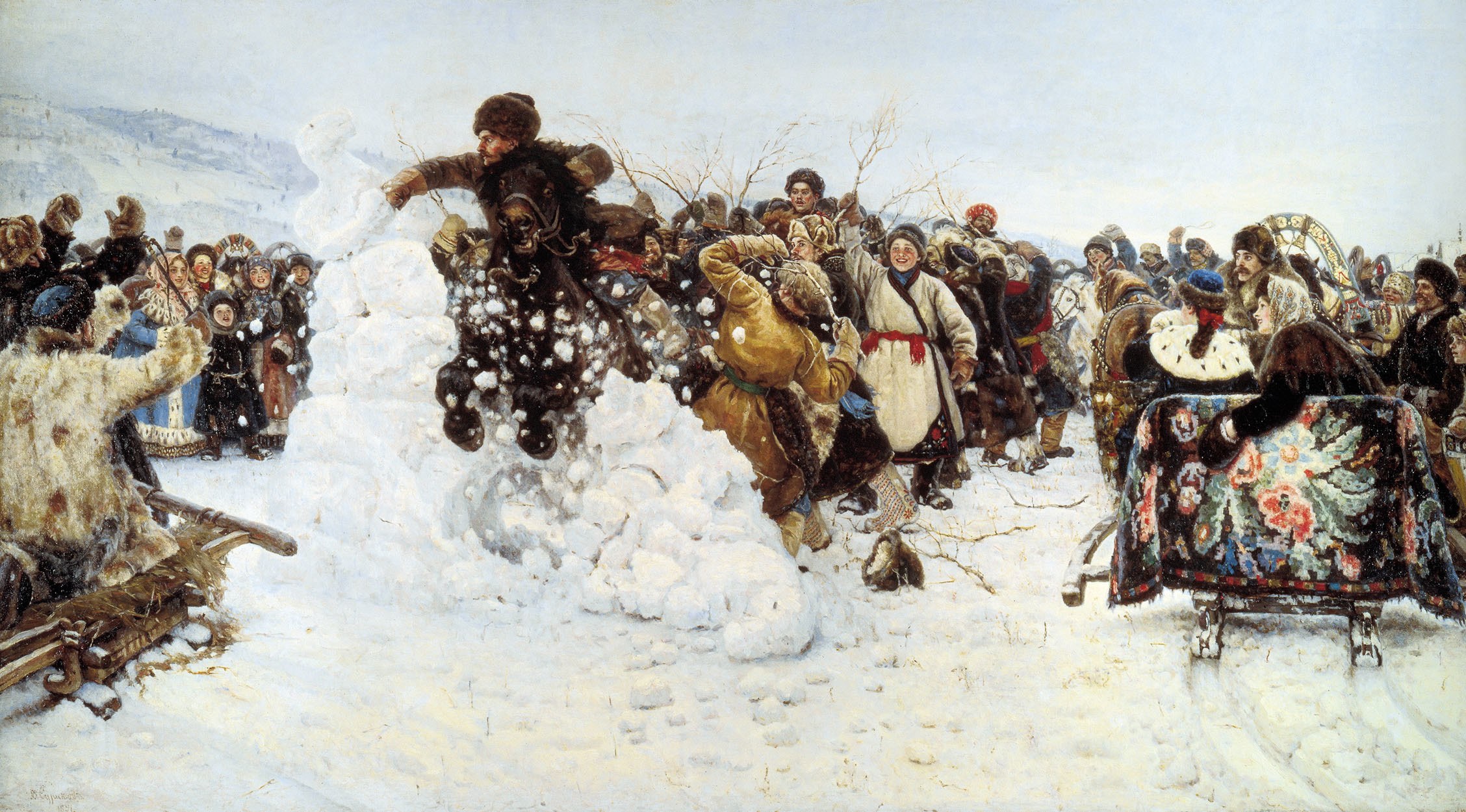 Winter Festival on a Snowy Day