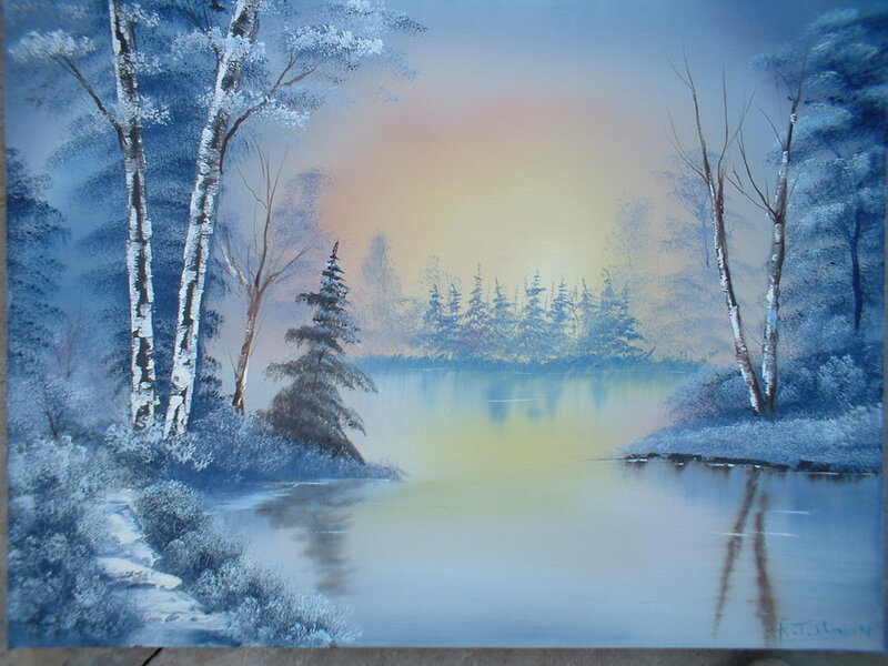 Winter Forest Lake