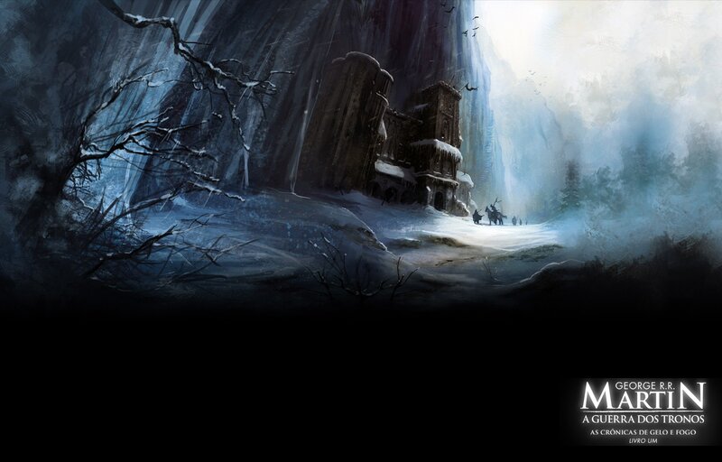 Winter fortress in a snowy valley