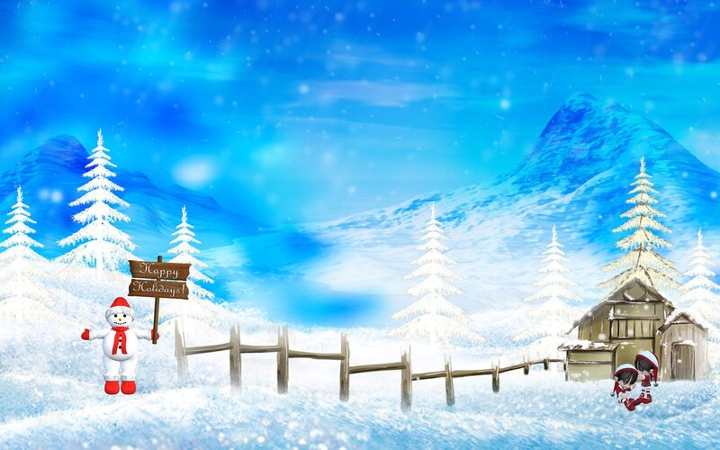 Winter holiday scene