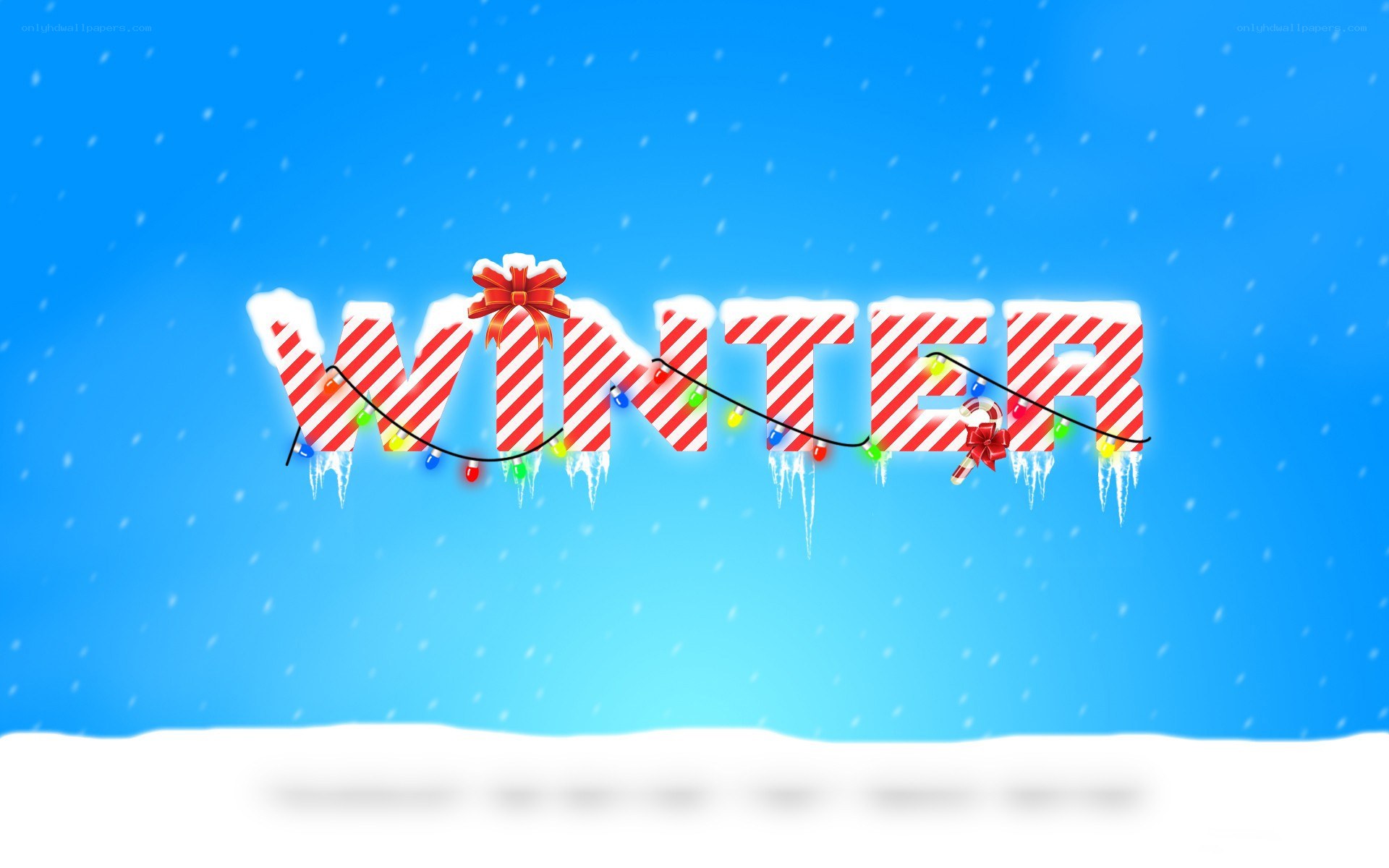 Winter holiday text design