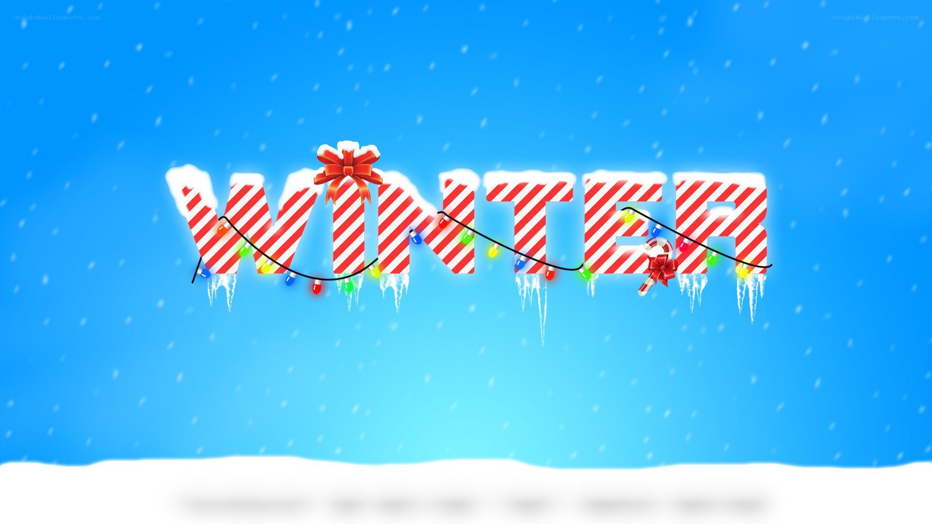 Winter holiday text design