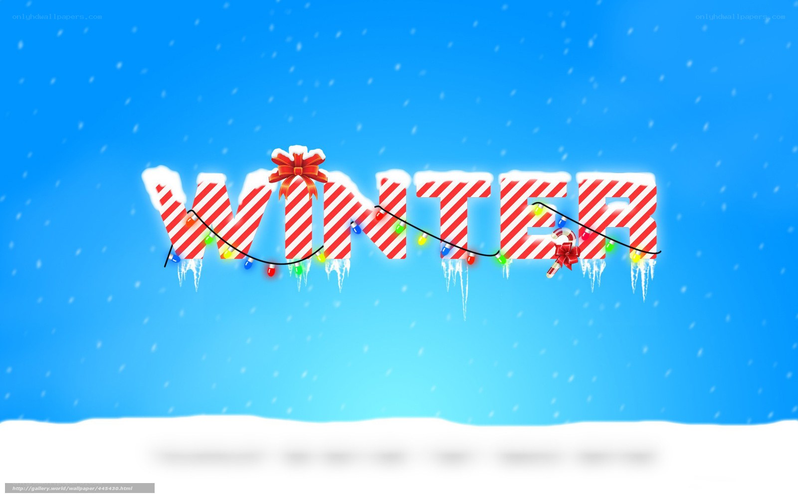 Winter holiday text design