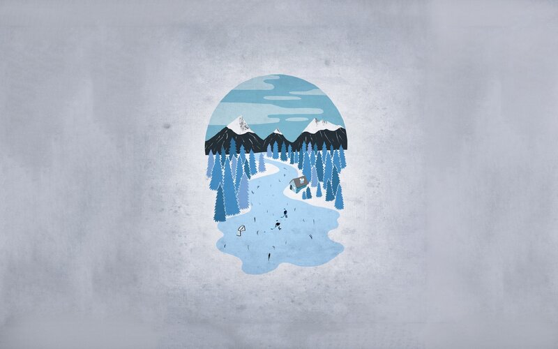 Winter Landscape Illustration