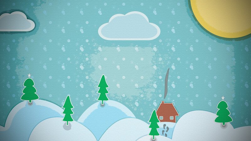 winter landscape with house