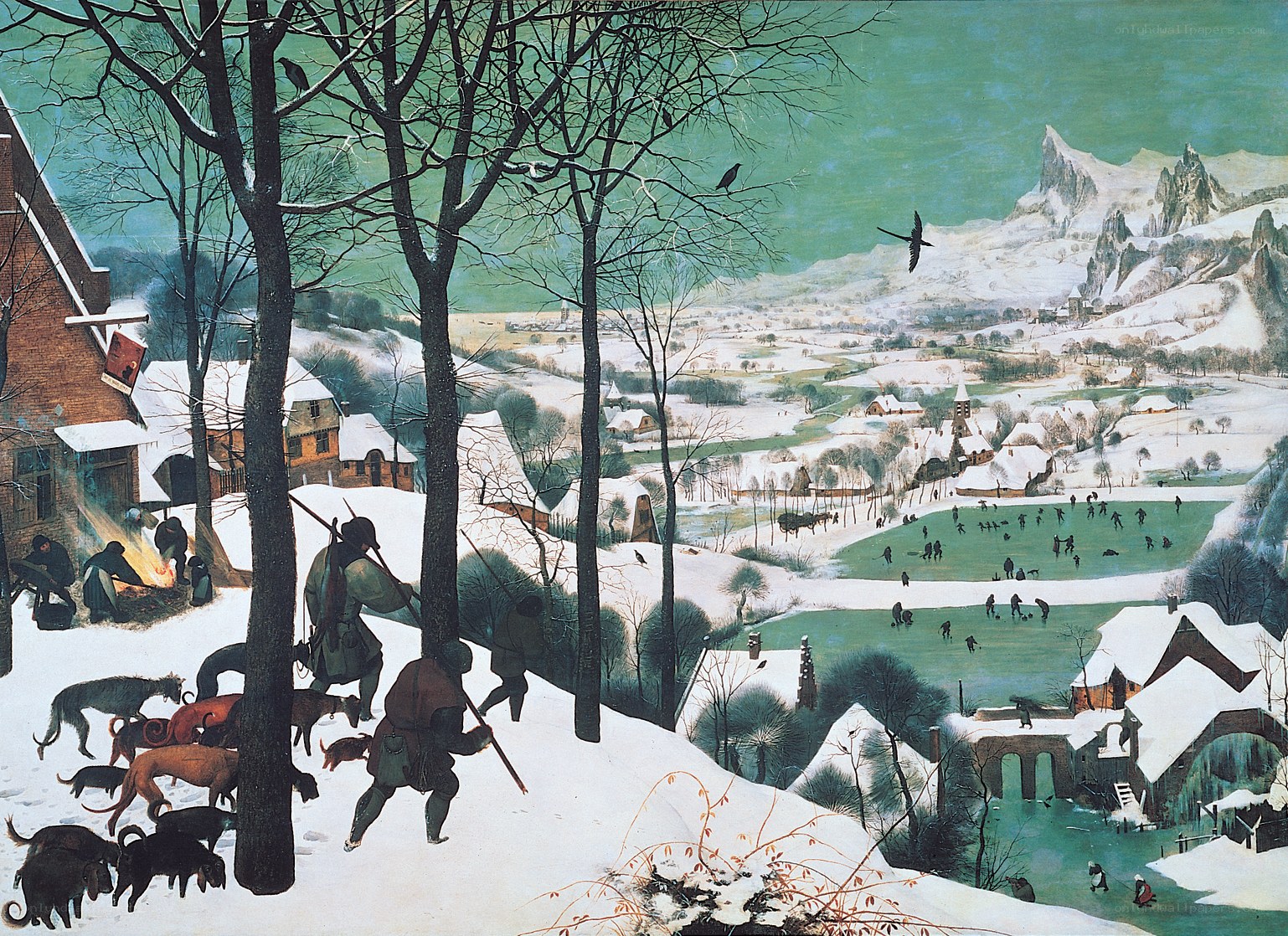 Winter Landscape with Hunters