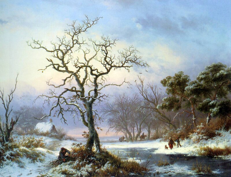 Winter Landscape with People