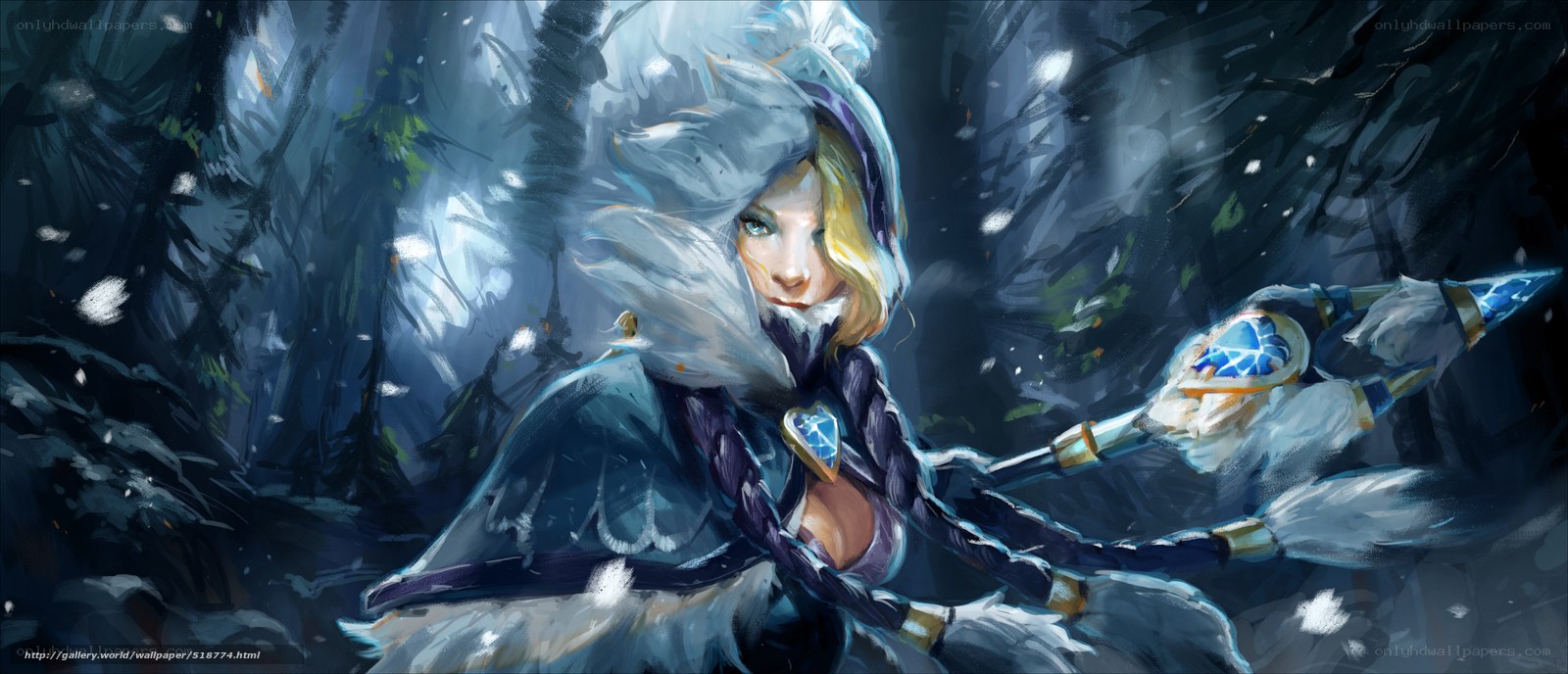 Winter Mage in Snowy Forest