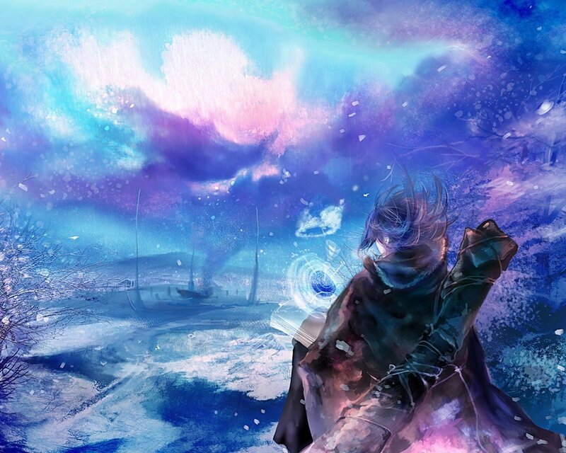 Winter magic landscape