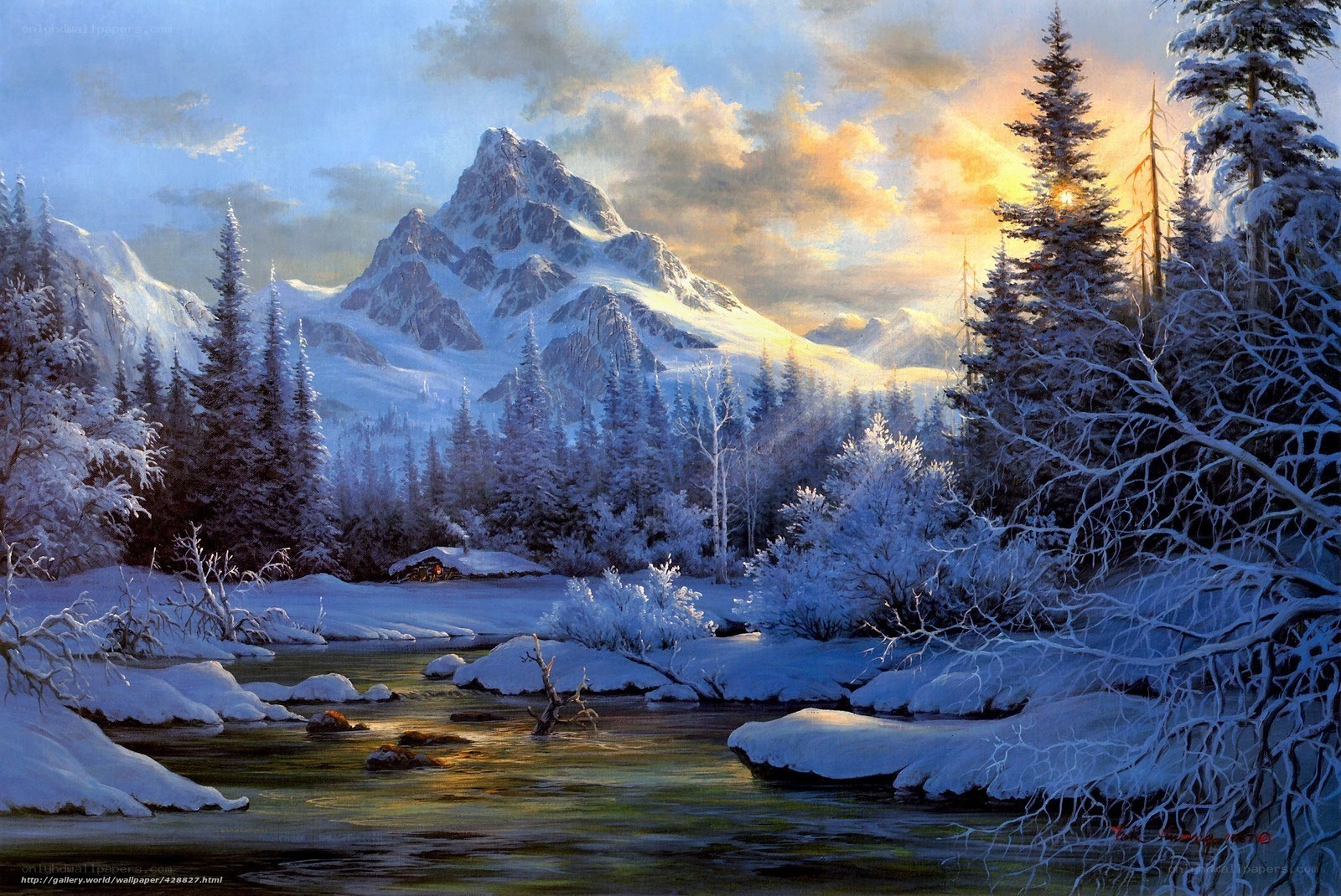 Winter mountain landscape