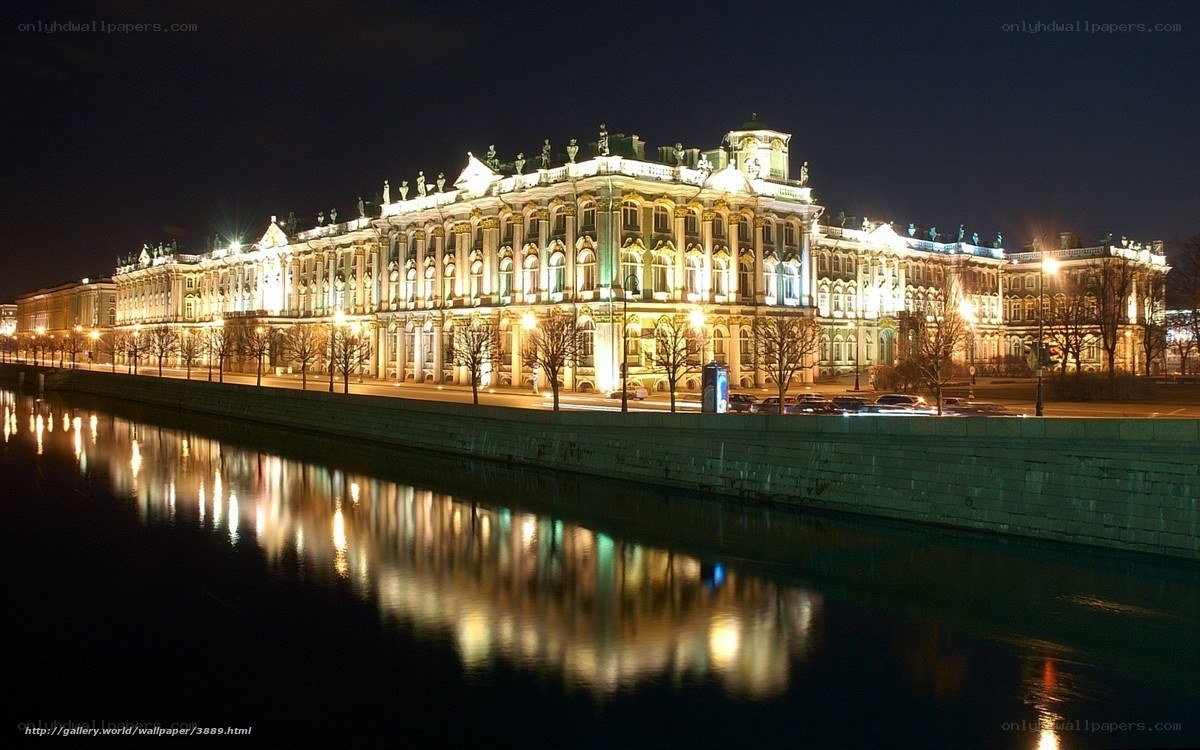 Winter Palace at night