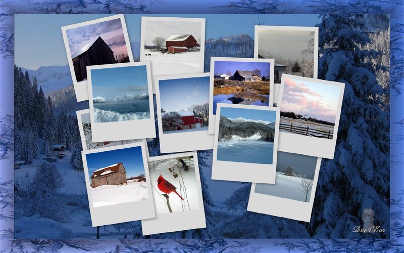 Winter photos collage
