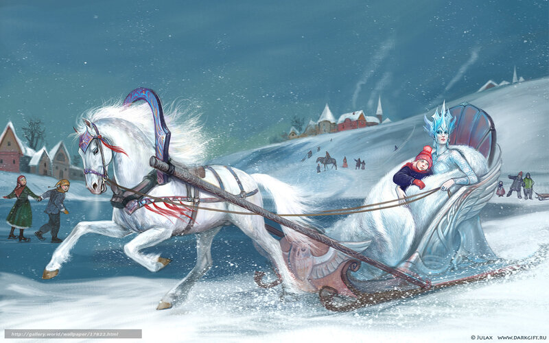 Winter Queen on a Sleigh