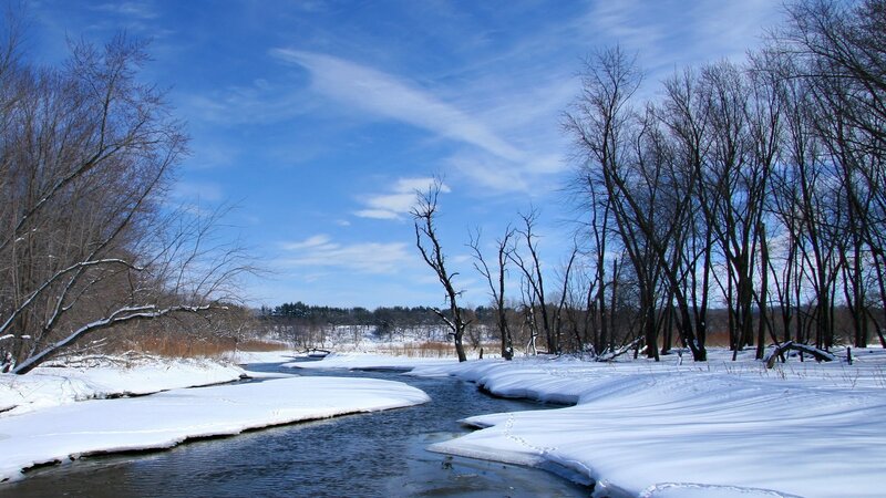 Winter river landscape