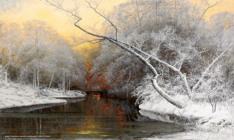 Winter river landscape