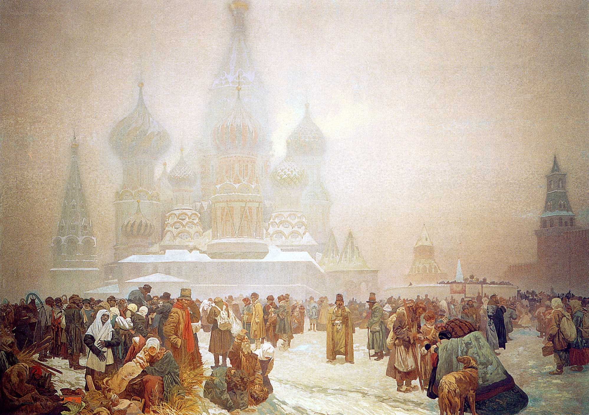 Winter scene in Moscow