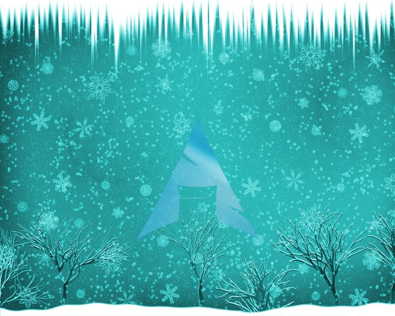Winter scene with snowflakes