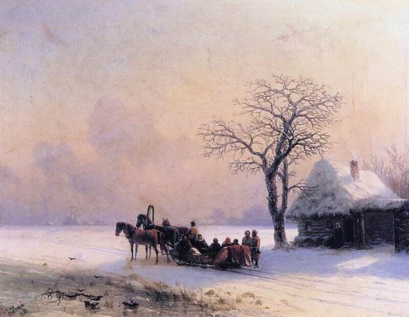 Winter Sleigh Scene
