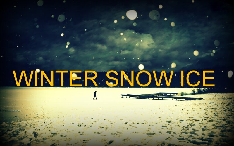 Winter snow ice scene