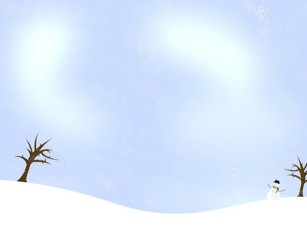 Winter snow scene with snowman