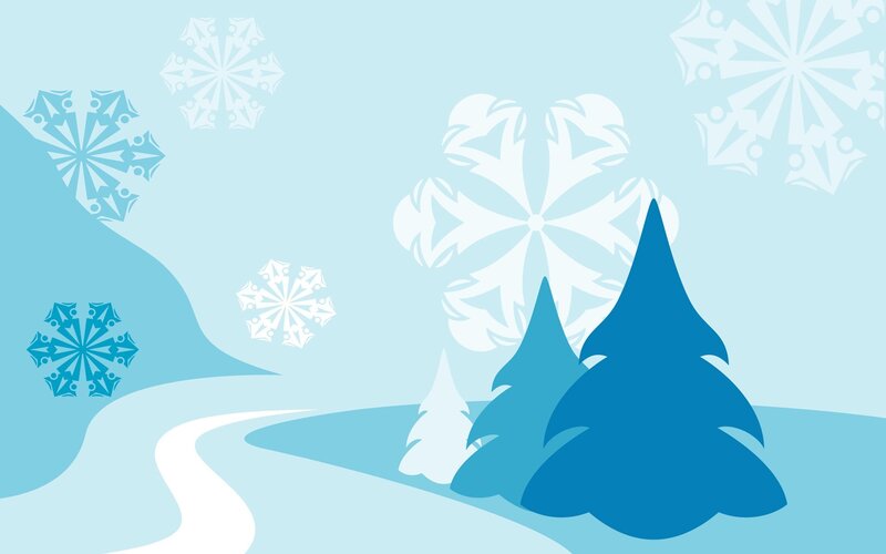 winter snowflake landscape
