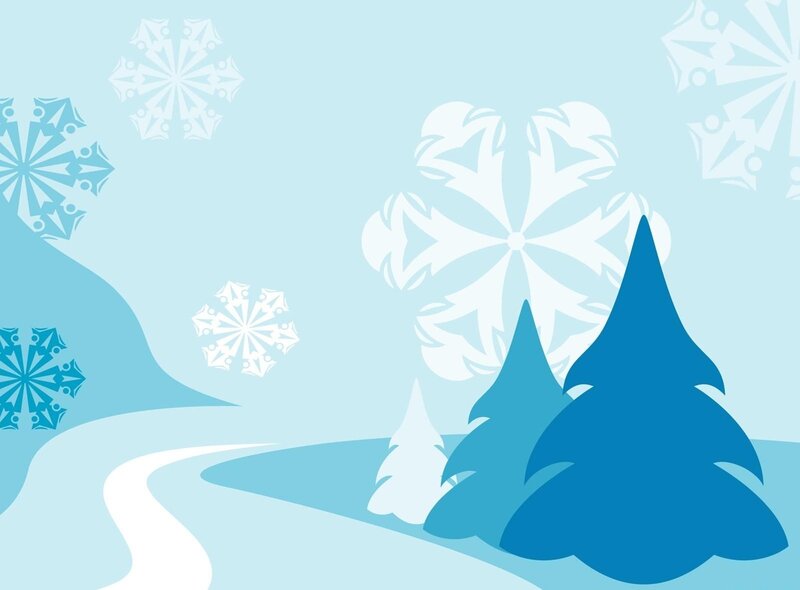 winter snowflake landscape