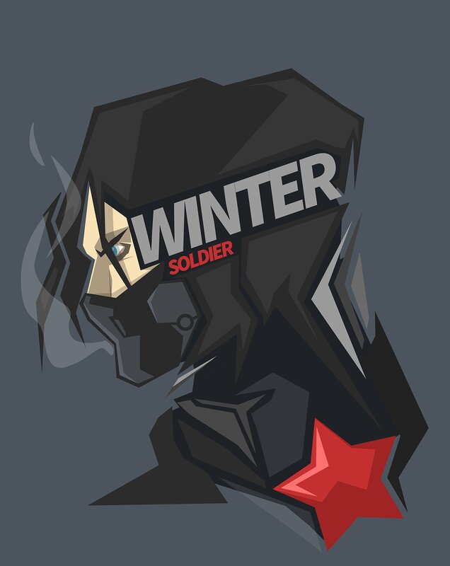 Winter Soldier Character — Gray