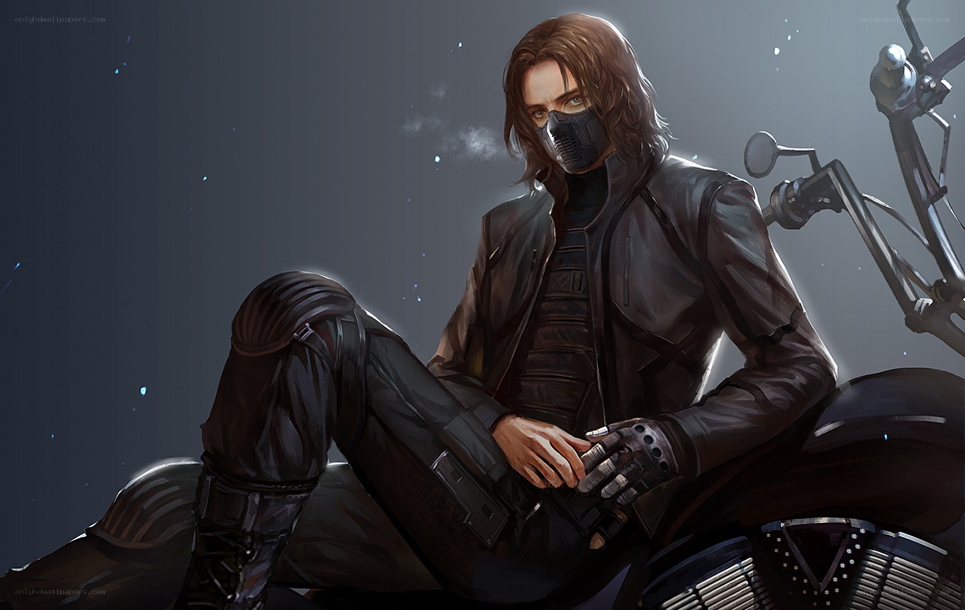 winter soldier on motorcycle