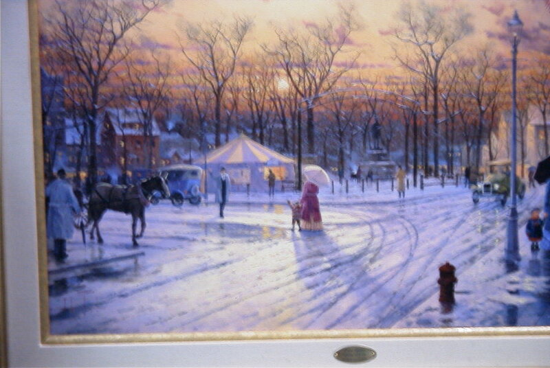 Winter Street Scene Painting