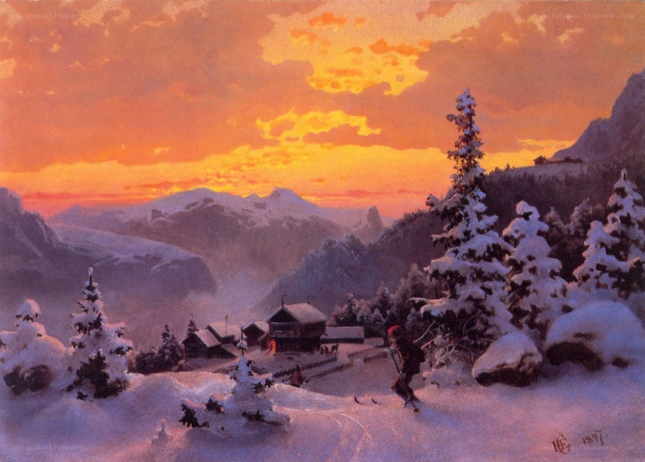 Winter Sunset in the Alps