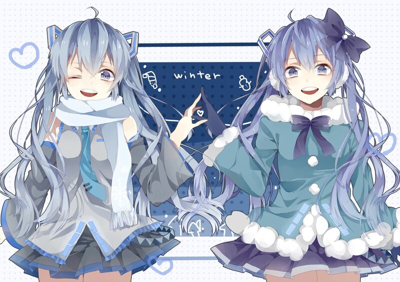 Winter-themed anime girls