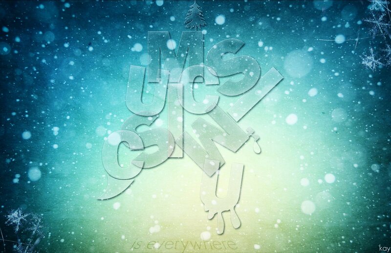 Winter-themed text art