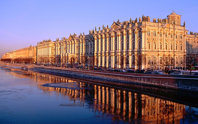 Winter view of the Hermitage Museum