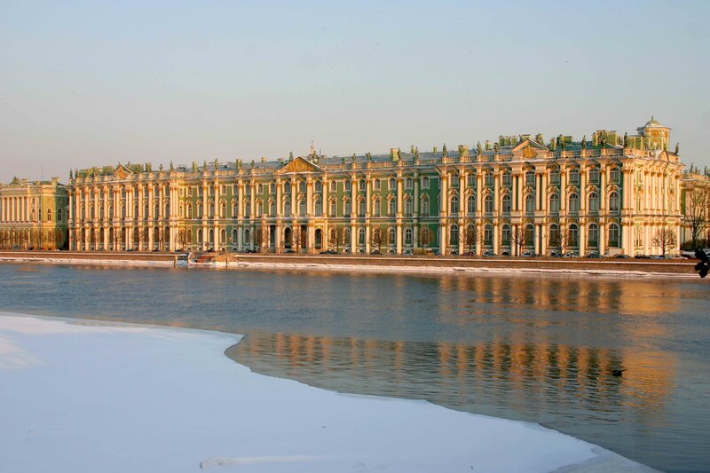 Winter view of the Hermitage Museum