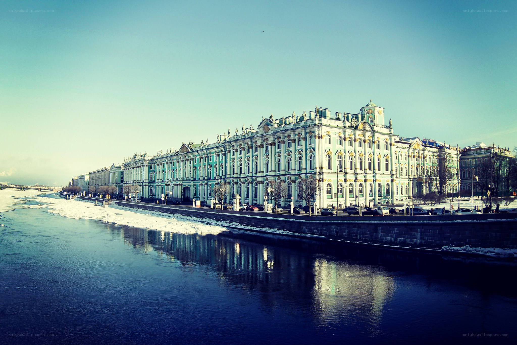 Winter view of the Hermitage Museum