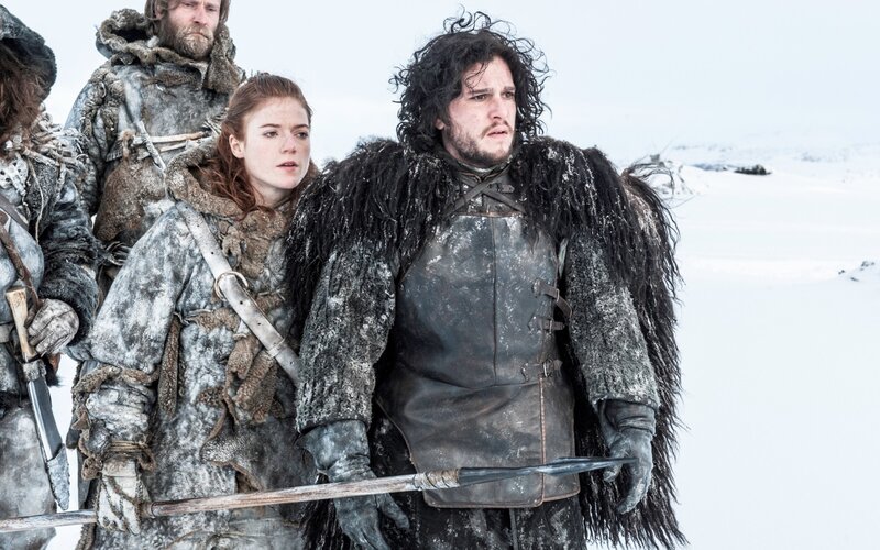 Winterfell characters in snow