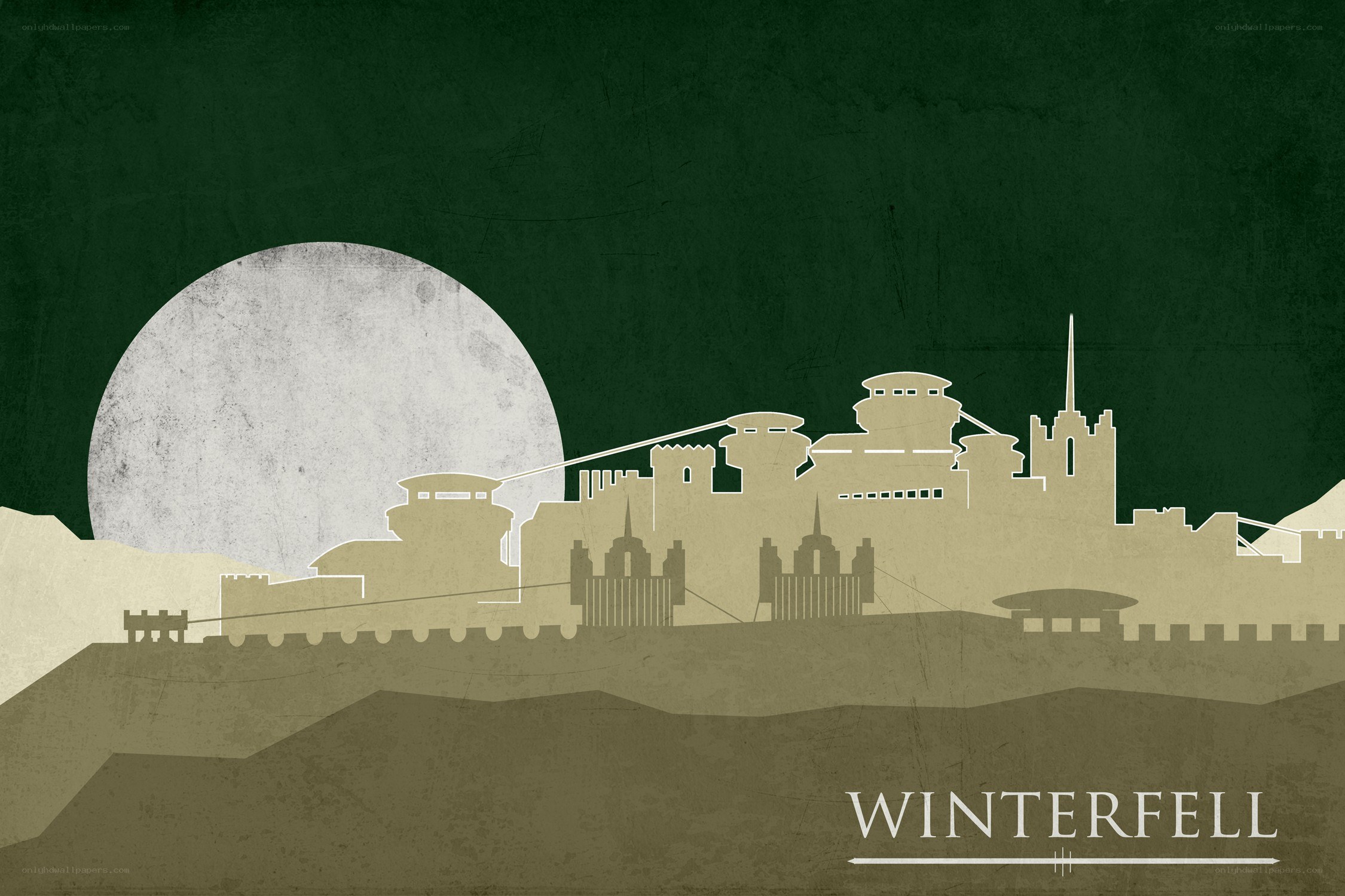 Winterfell skyline silhouette