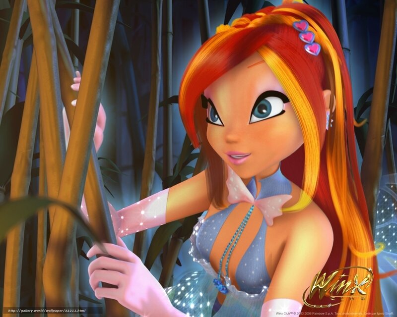 Winx Club character in bamboo forest