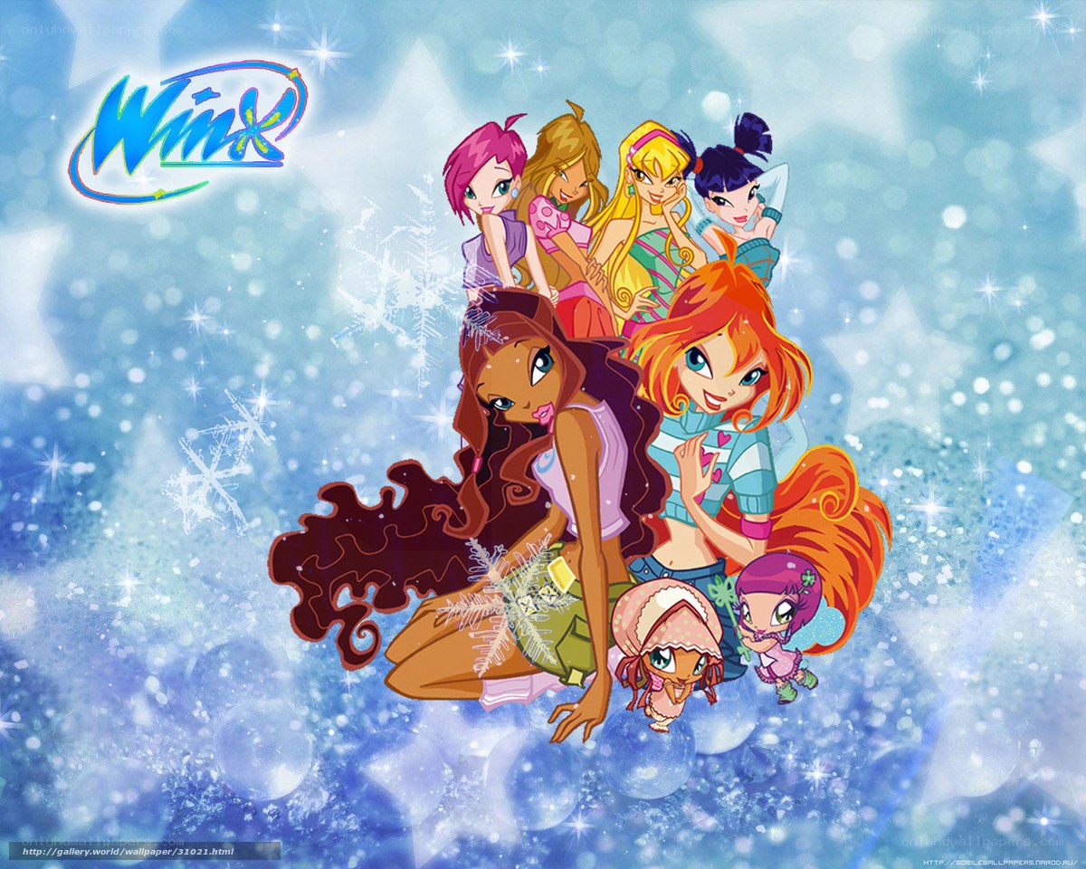 Winx Club characters in winter