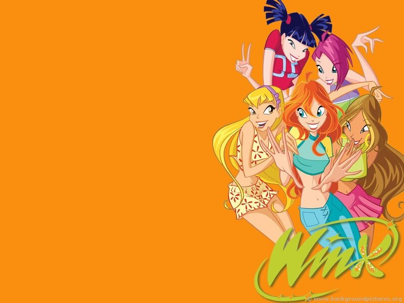 Winx Club characters on orange