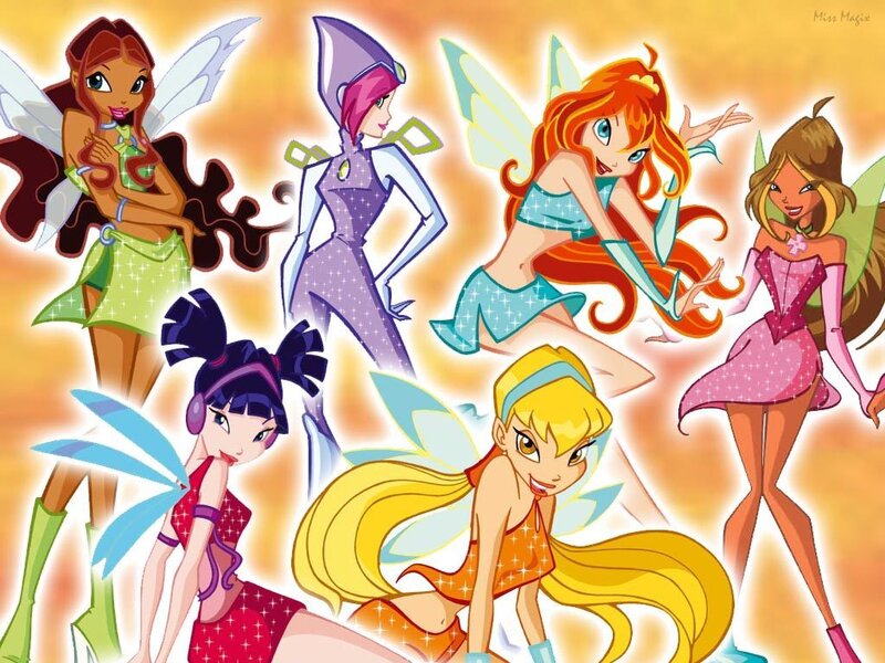 Winx Club fairies in magical forms