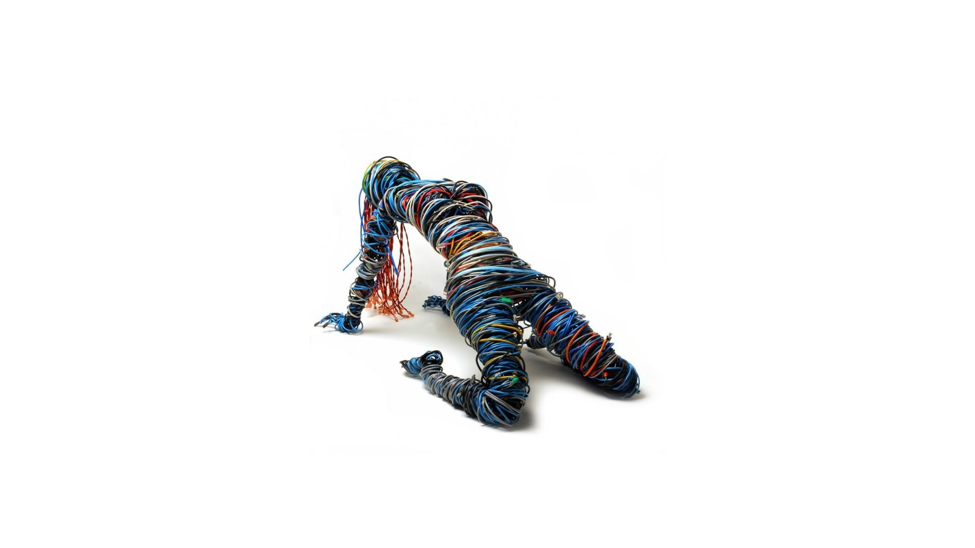 Wire sculpture of human figure