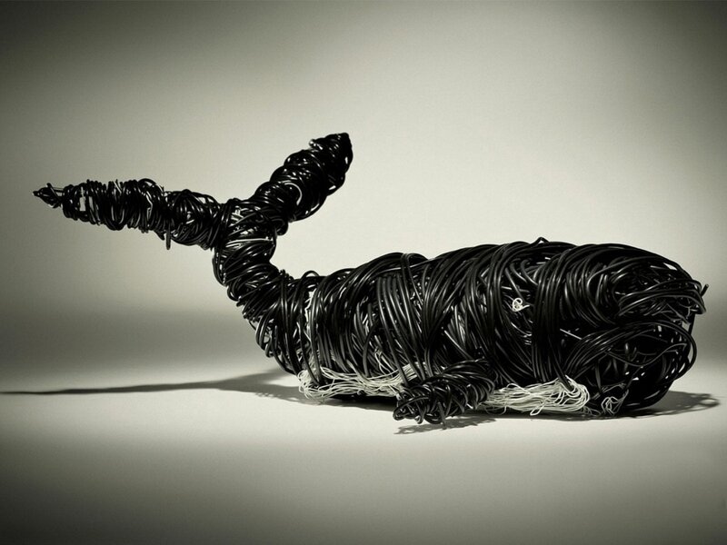 Wire Sculpture of Whale